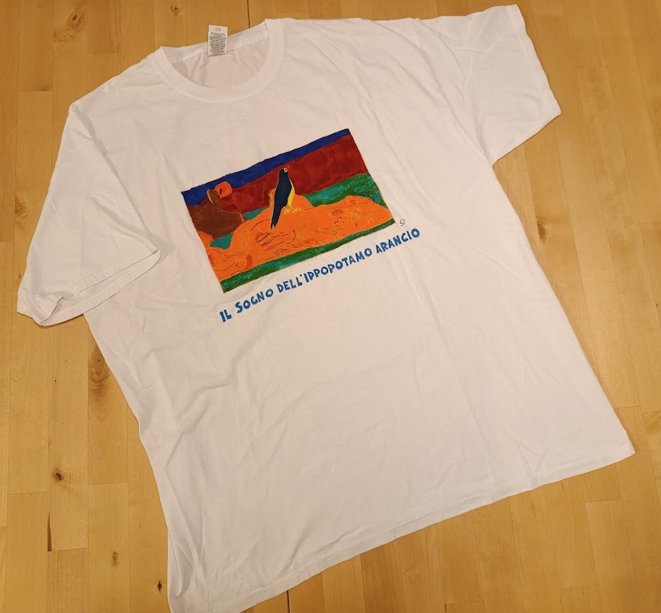 4 XL Il sogno dell'ippopotamo arancio