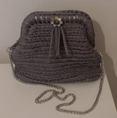 BORSA CLIC-CLAC GRIGIA