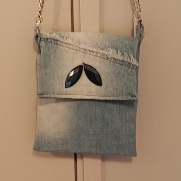 BORSETTA  IN JEANS CON DECORO 